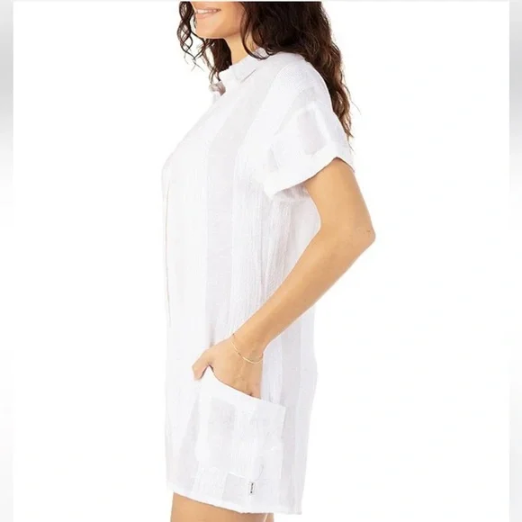 Hurley Stripe Gauze Romper - Picture 3 of 4